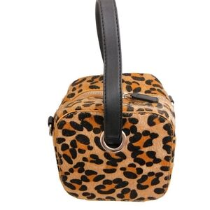 Leopard Fur Cube Handbag